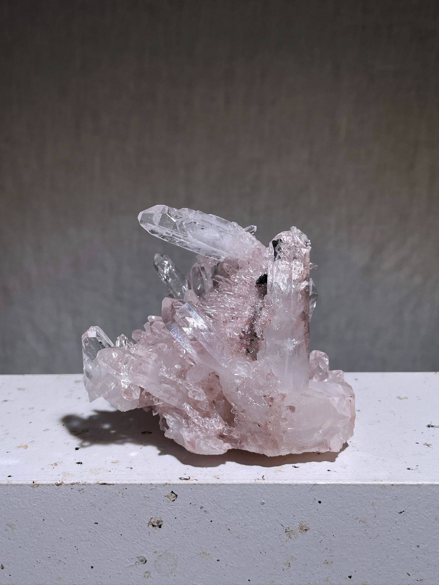 Colombian Pink Lemurian Quartz Stacked Cluster