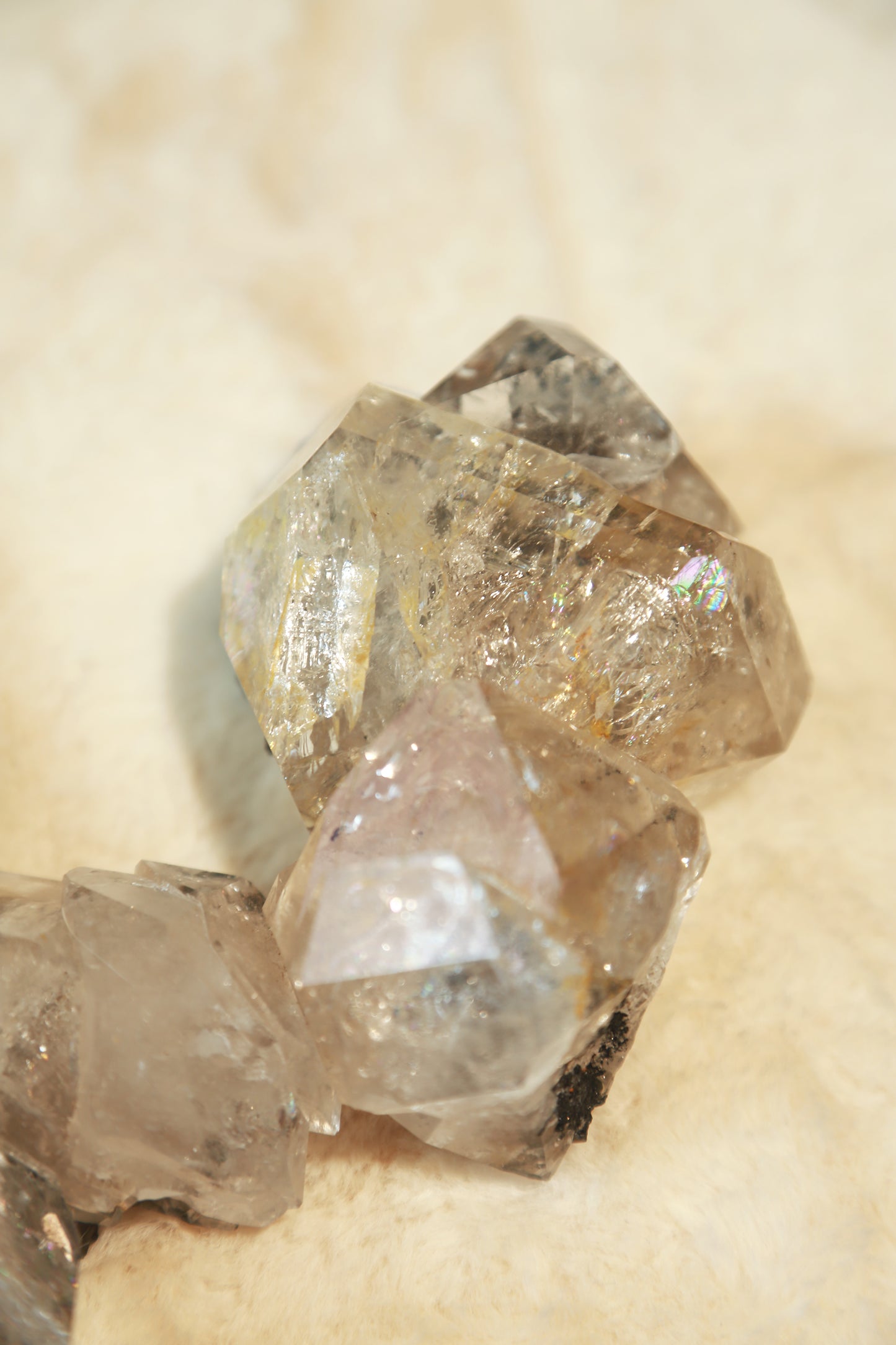 Extra Large Raw Herkimer Diamond Chain Cluster