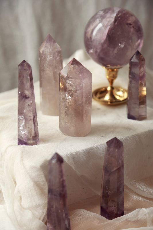 Lavender Amethyst with Phantom Tower