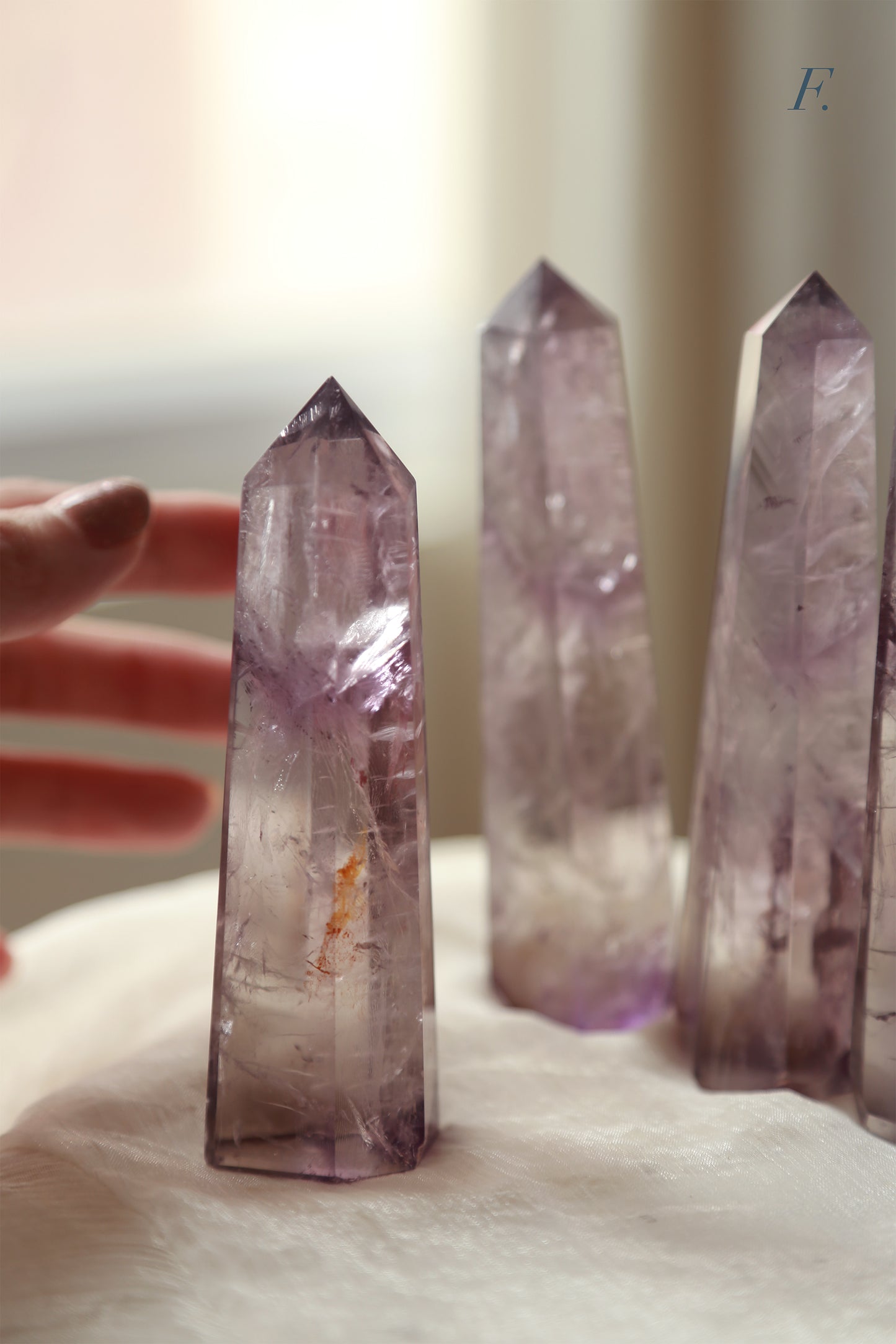 Lavender Amethyst with Phantom Tower
