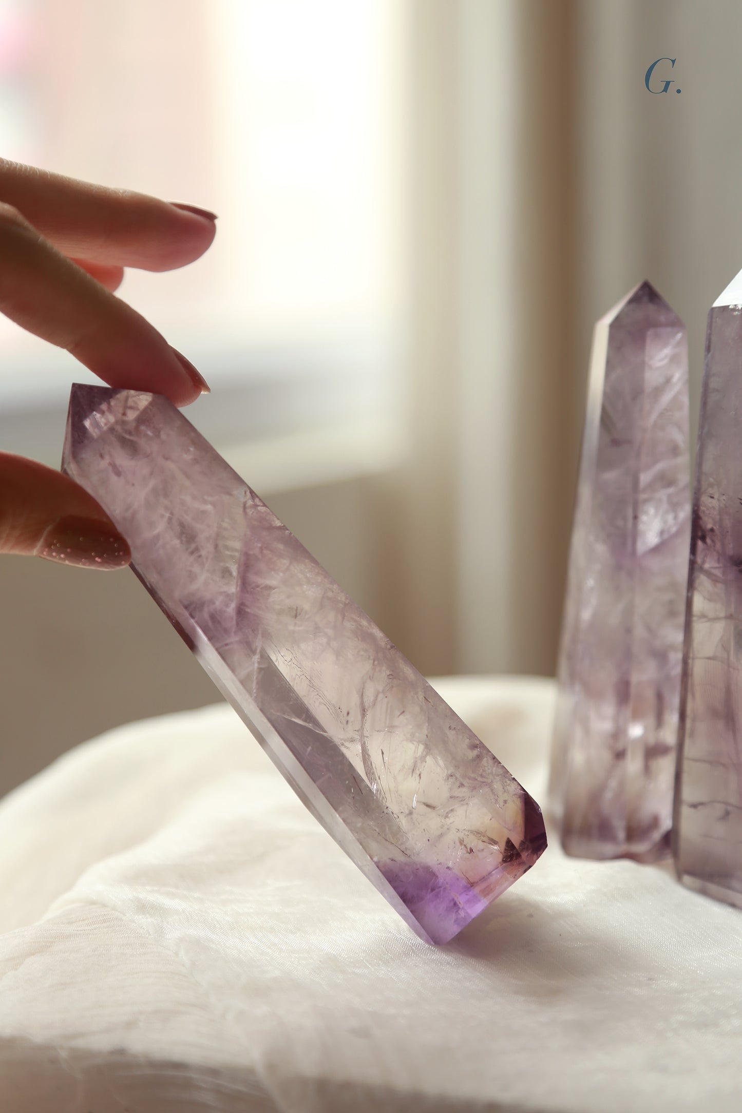 Lavender Amethyst with Phantom Tower