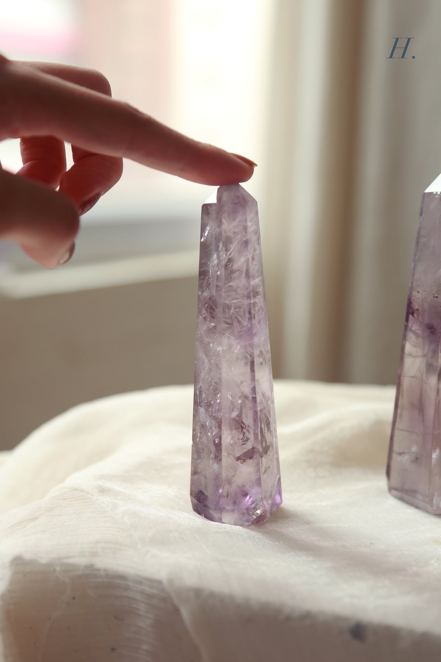 Lavender Amethyst with Phantom Tower