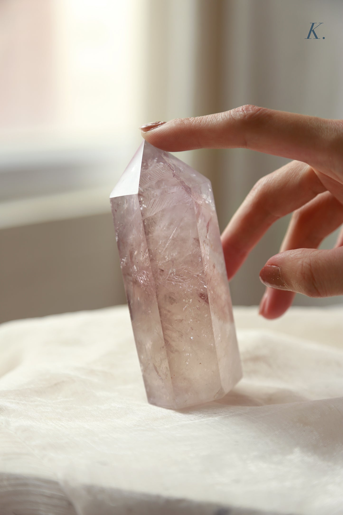 Lavender Amethyst with Phantom Tower