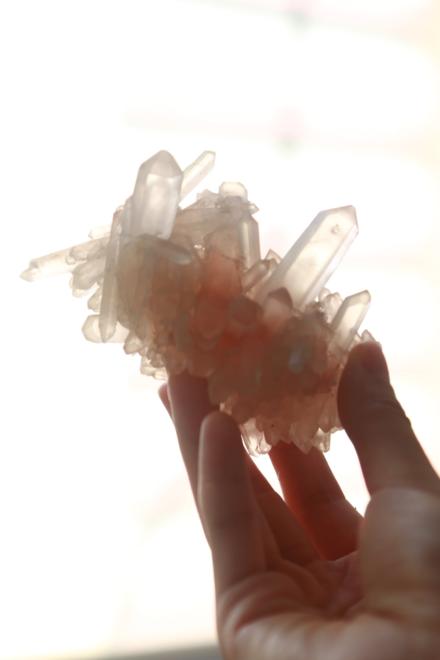 Pink Himalayan Samadhi Quartz DT Cluster