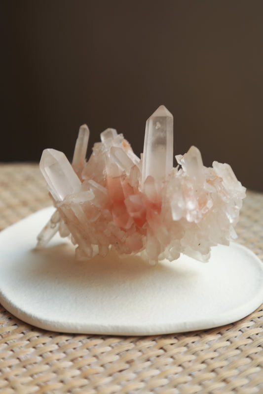 Pink Himalayan Samadhi Quartz DT Cluster