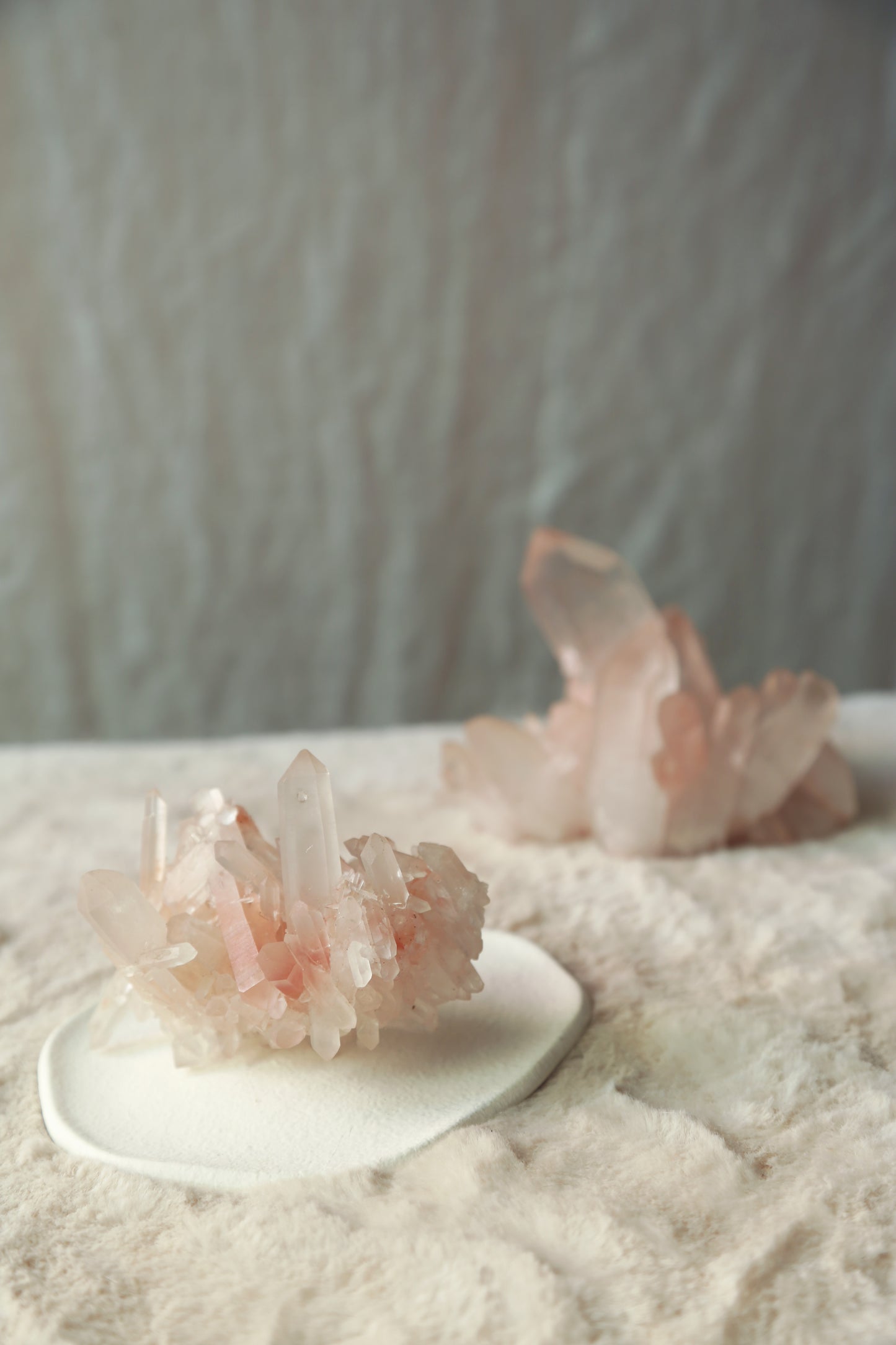 Pink Himalayan Samadhi Quartz DT Cluster