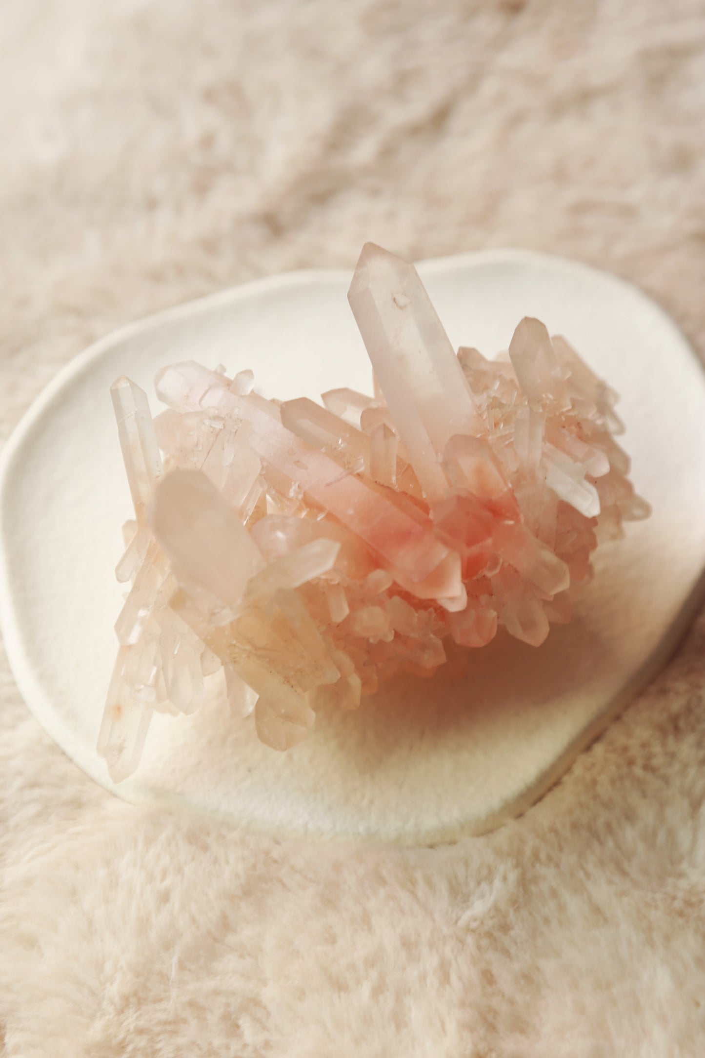 Pink Himalayan Samadhi Quartz DT Cluster