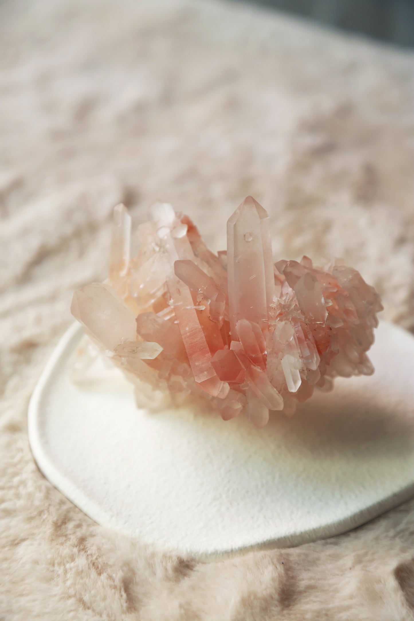 Pink Himalayan Samadhi Quartz DT Cluster