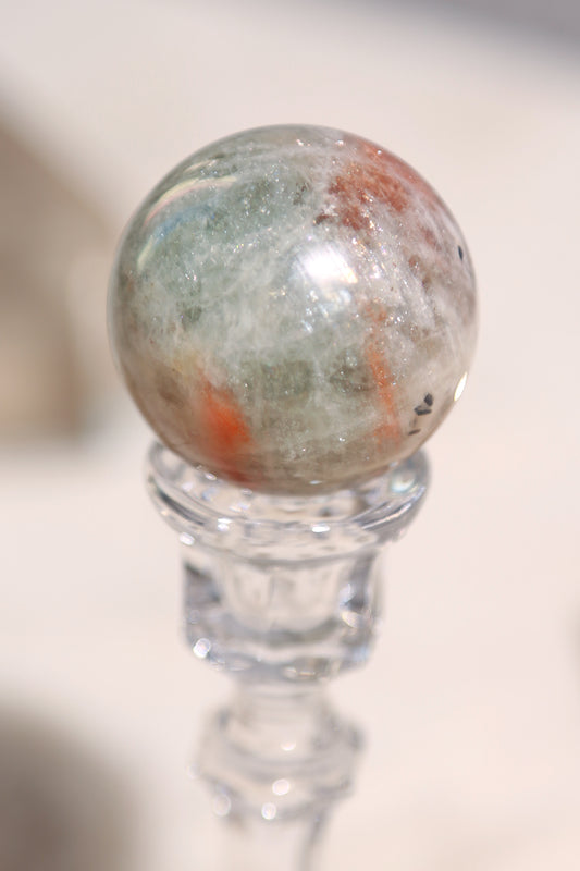 Arusha Sunstone Sphere with Green Beryl