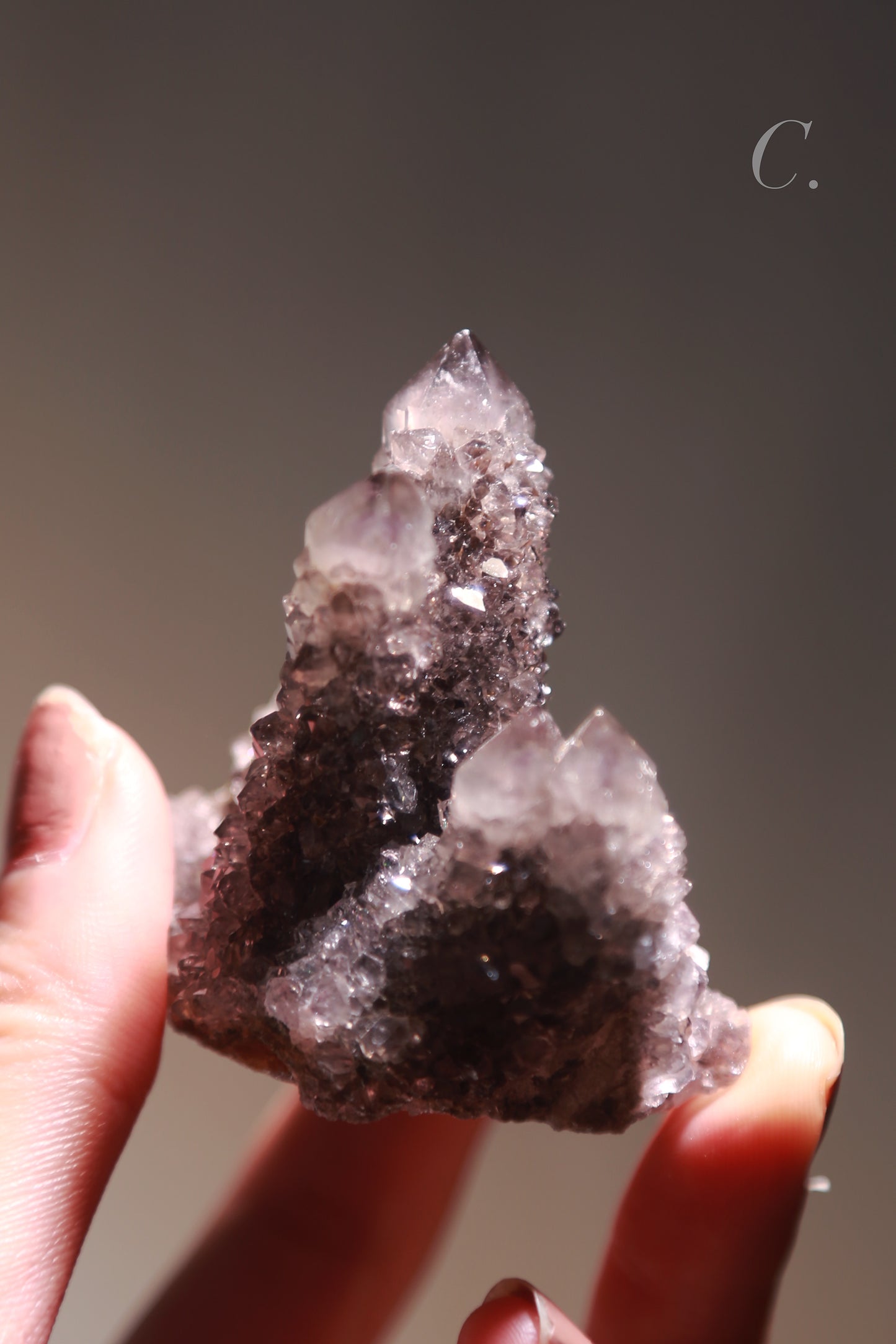 Black Amethyst Spirit Quartz Cluster