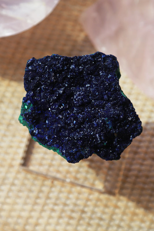 Blue Azurite & Malachite Matrix Cluster