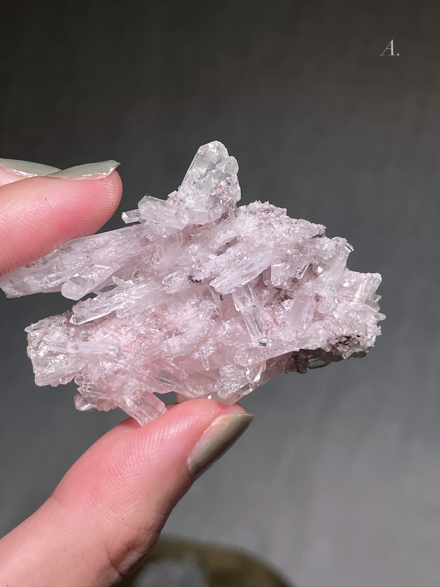 Colombian Pink Lemurian Quartz Cluster - S