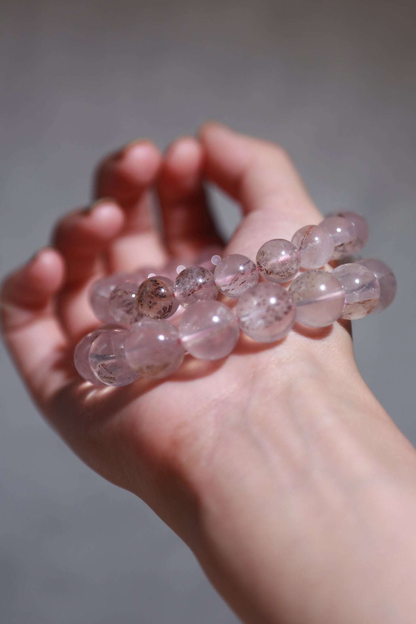 Dendritic Rose Quartz Bracelet