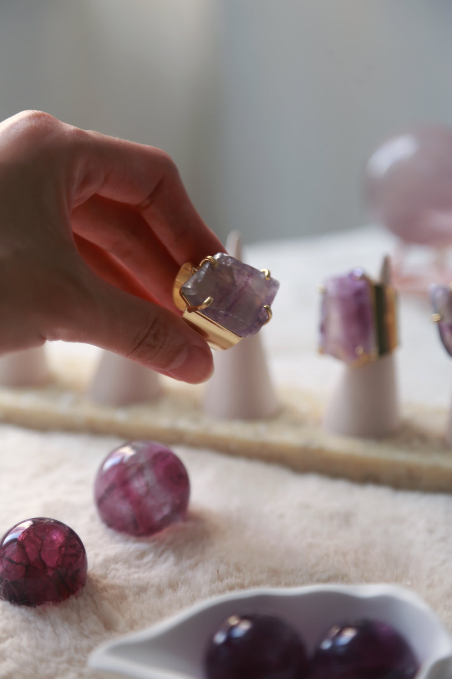 Fluorite Freeform Cuff Ring