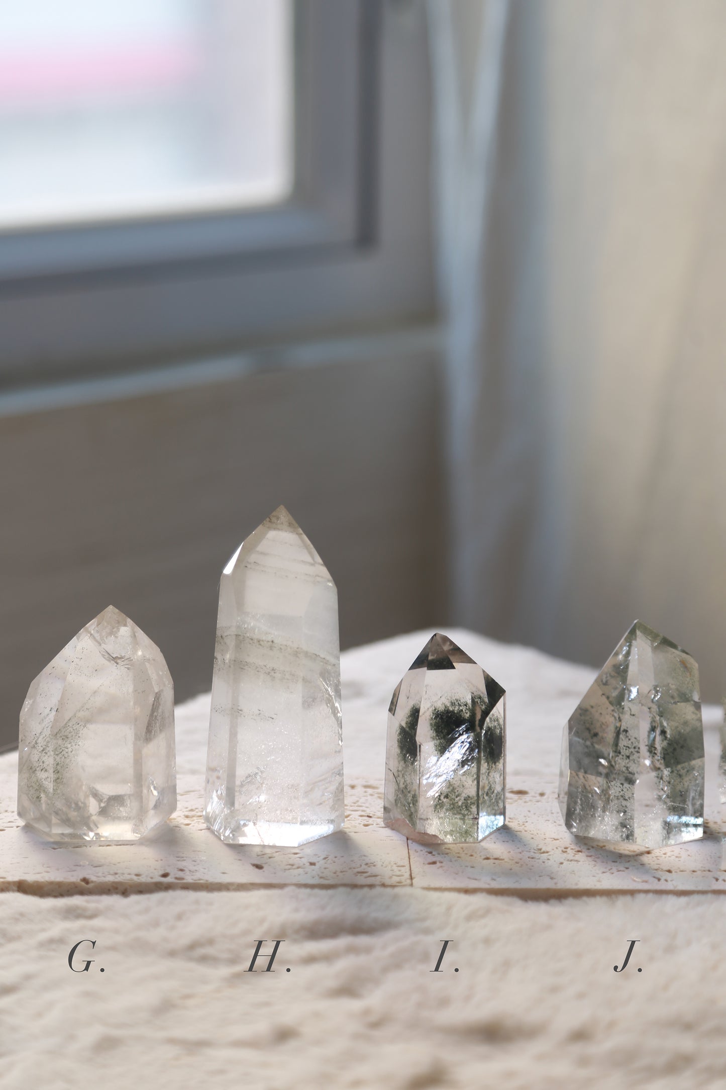Green Lodolite Garden Quartz Tower