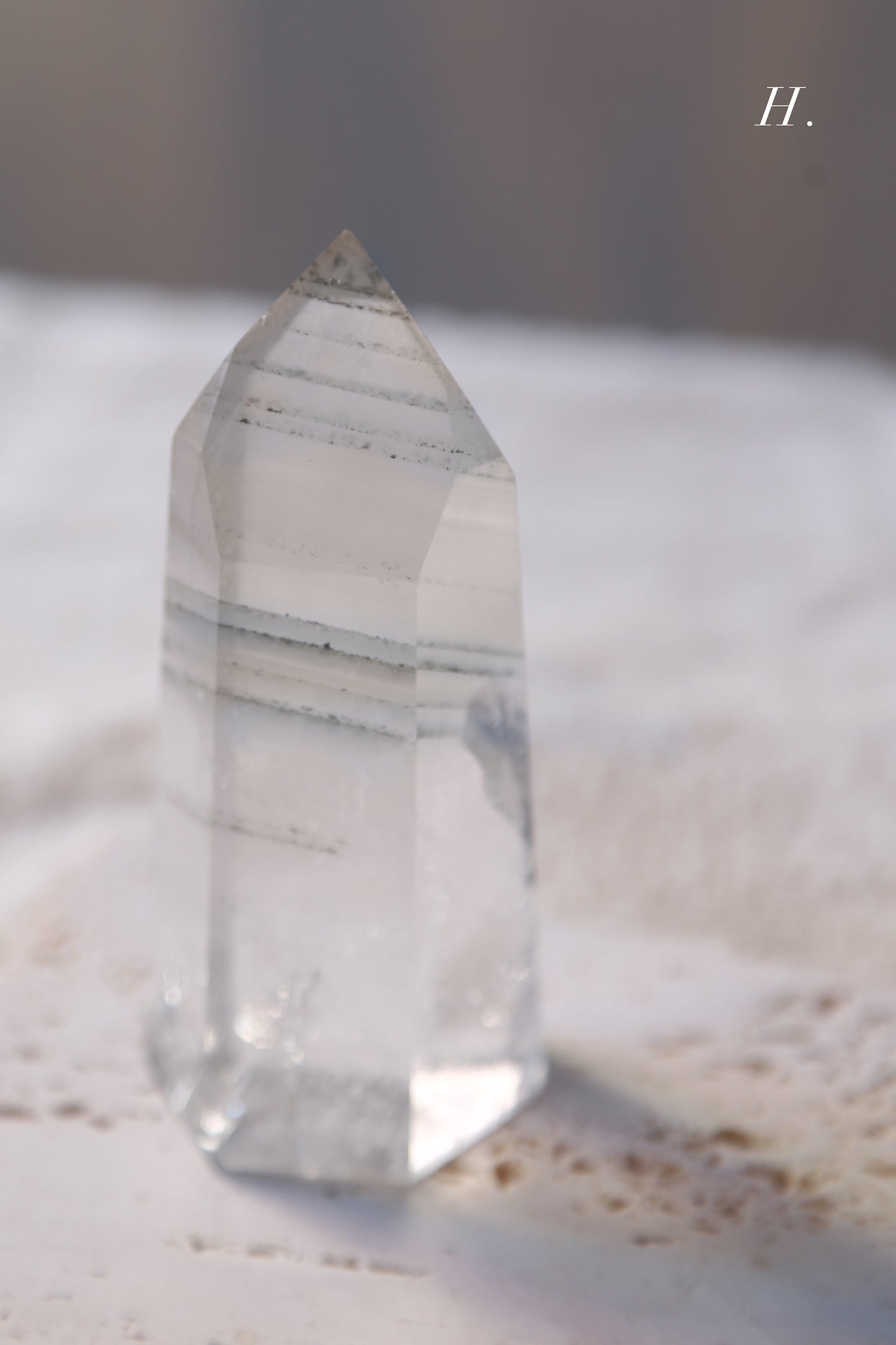 Green Lodolite Garden Quartz Tower