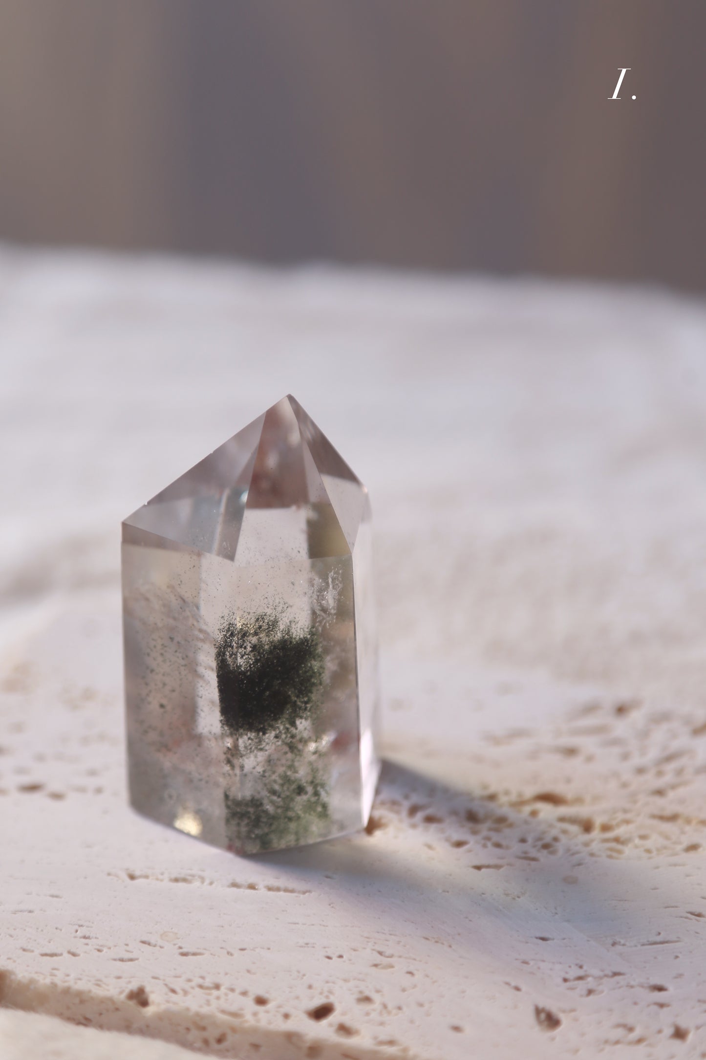 Green Lodolite Garden Quartz Tower