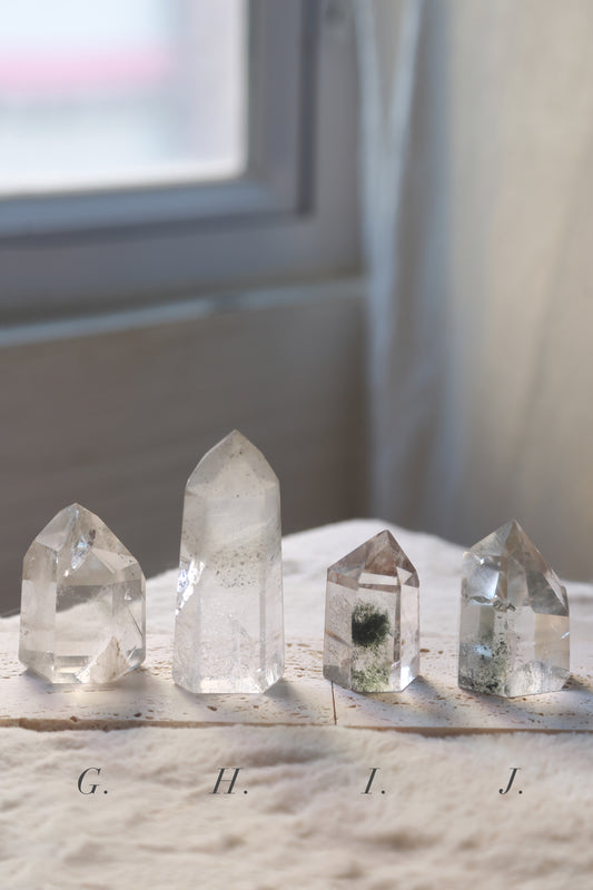 Green Lodolite Garden Quartz Tower