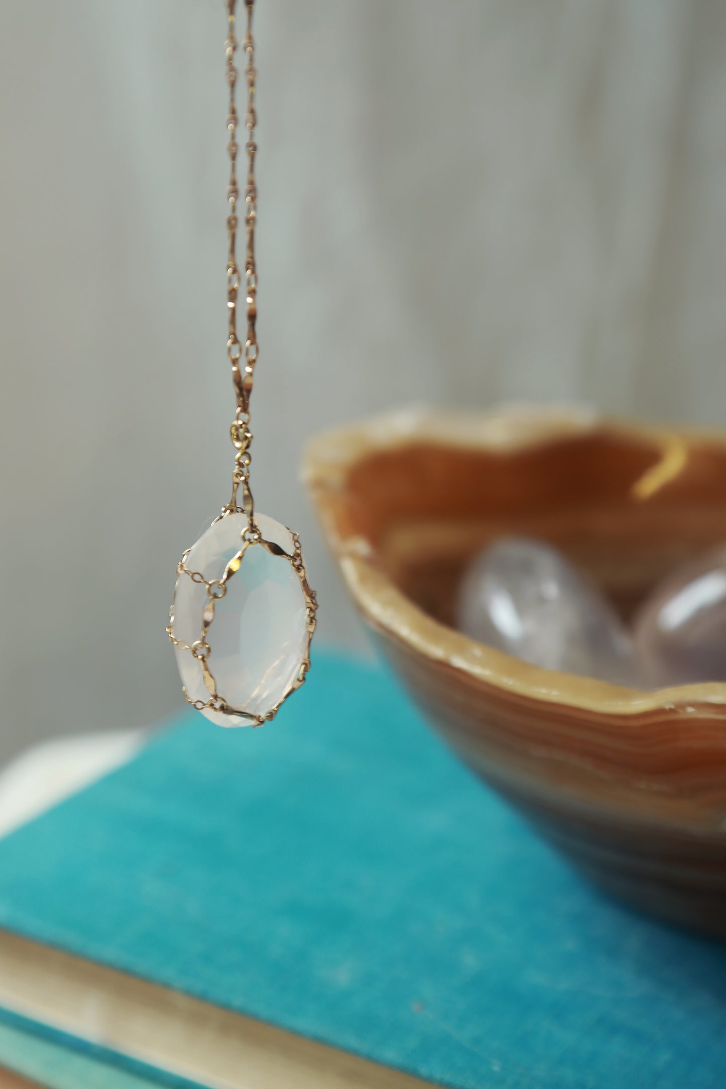 Girasol Gem in Mesh Necklace