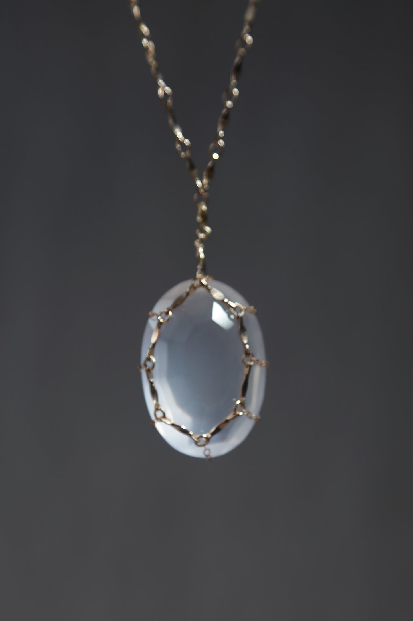 Girasol Gem in Mesh Necklace