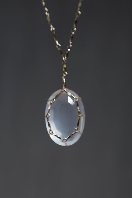 Girasol Gem in Mesh Necklace