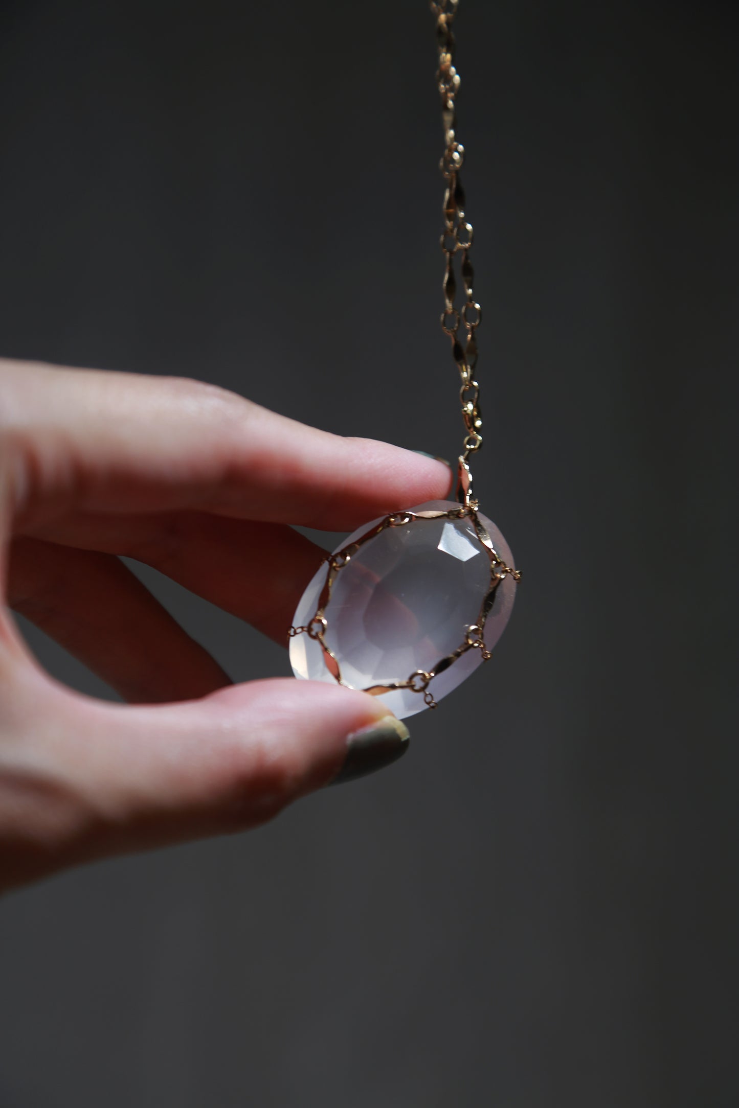 Girasol Gem in Mesh Necklace