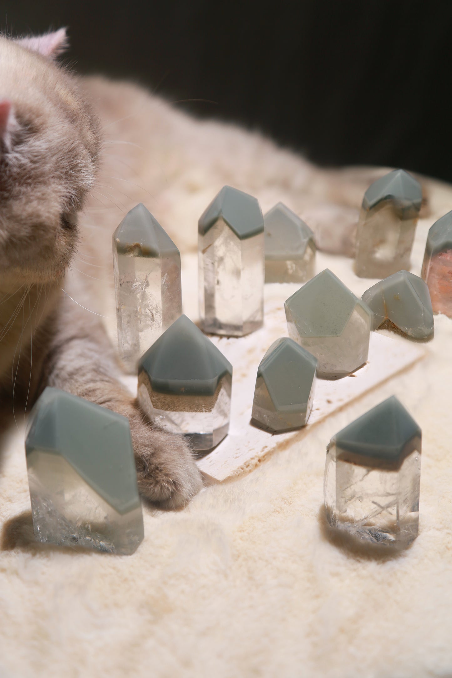 Green Lithium Quartz Tower
