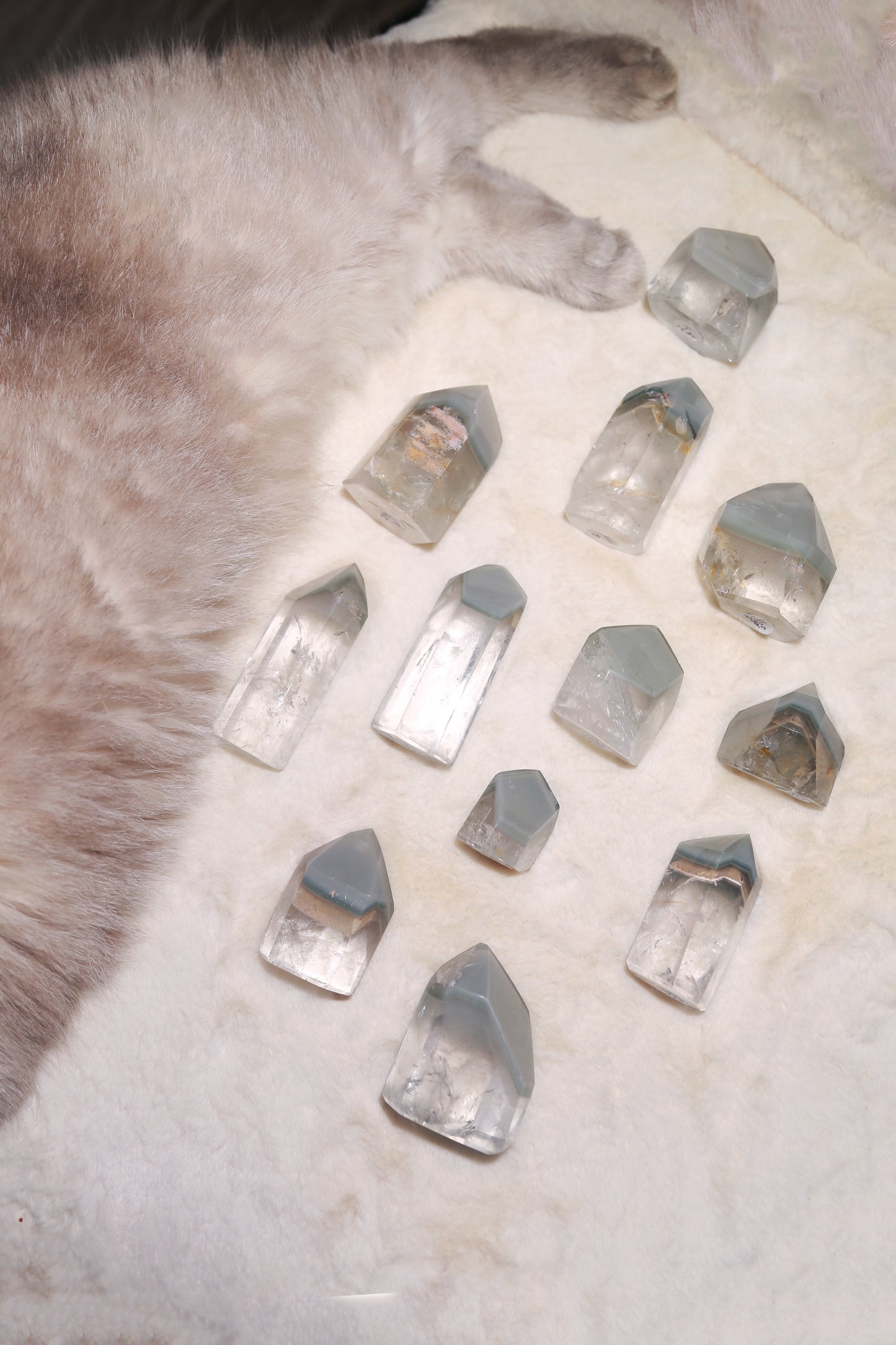 Green Lithium Quartz Tower