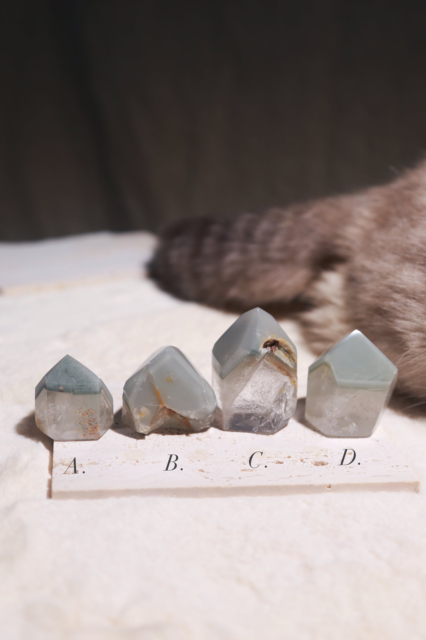 Green Lithium Quartz Tower