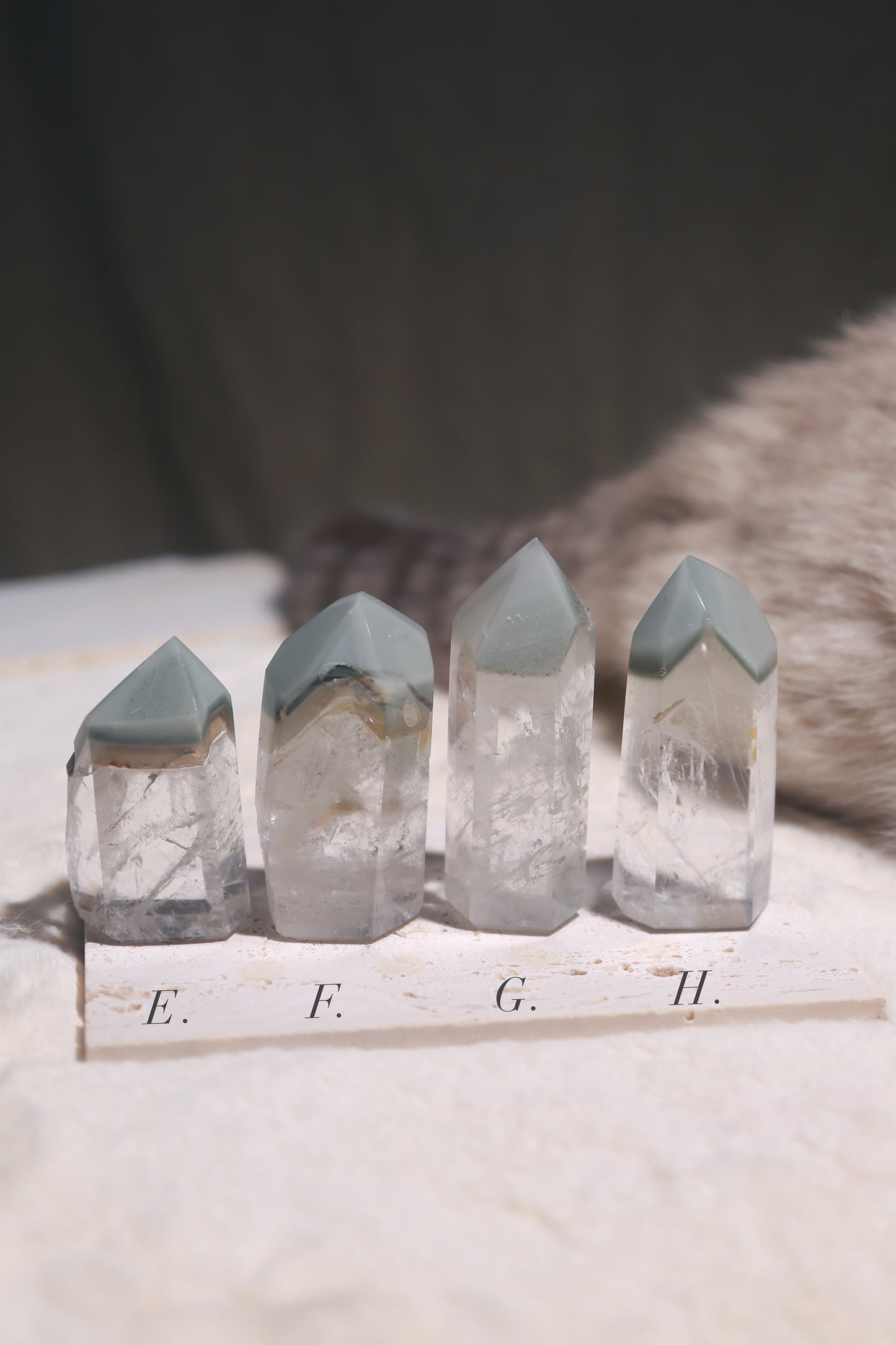 Green Lithium Quartz Tower