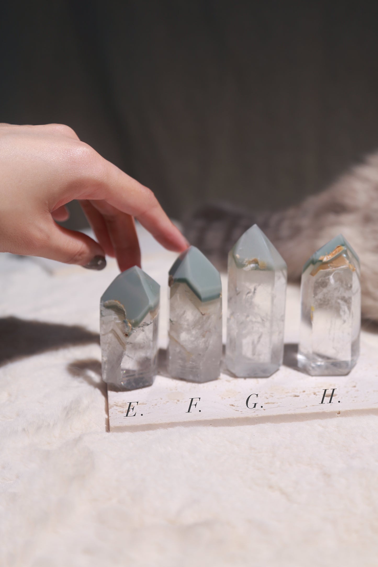 Green Lithium Quartz Tower