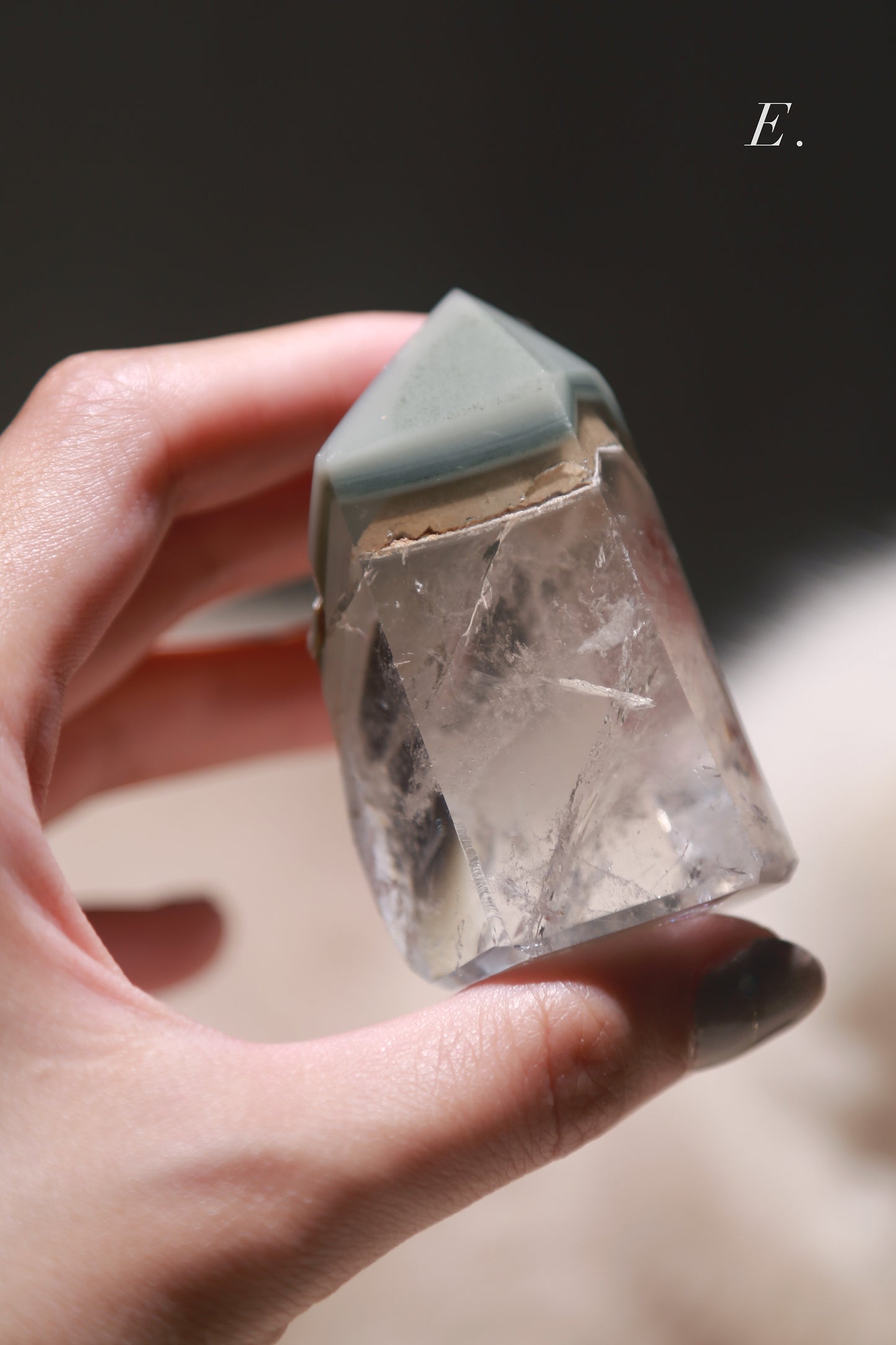 Green Lithium Quartz Tower
