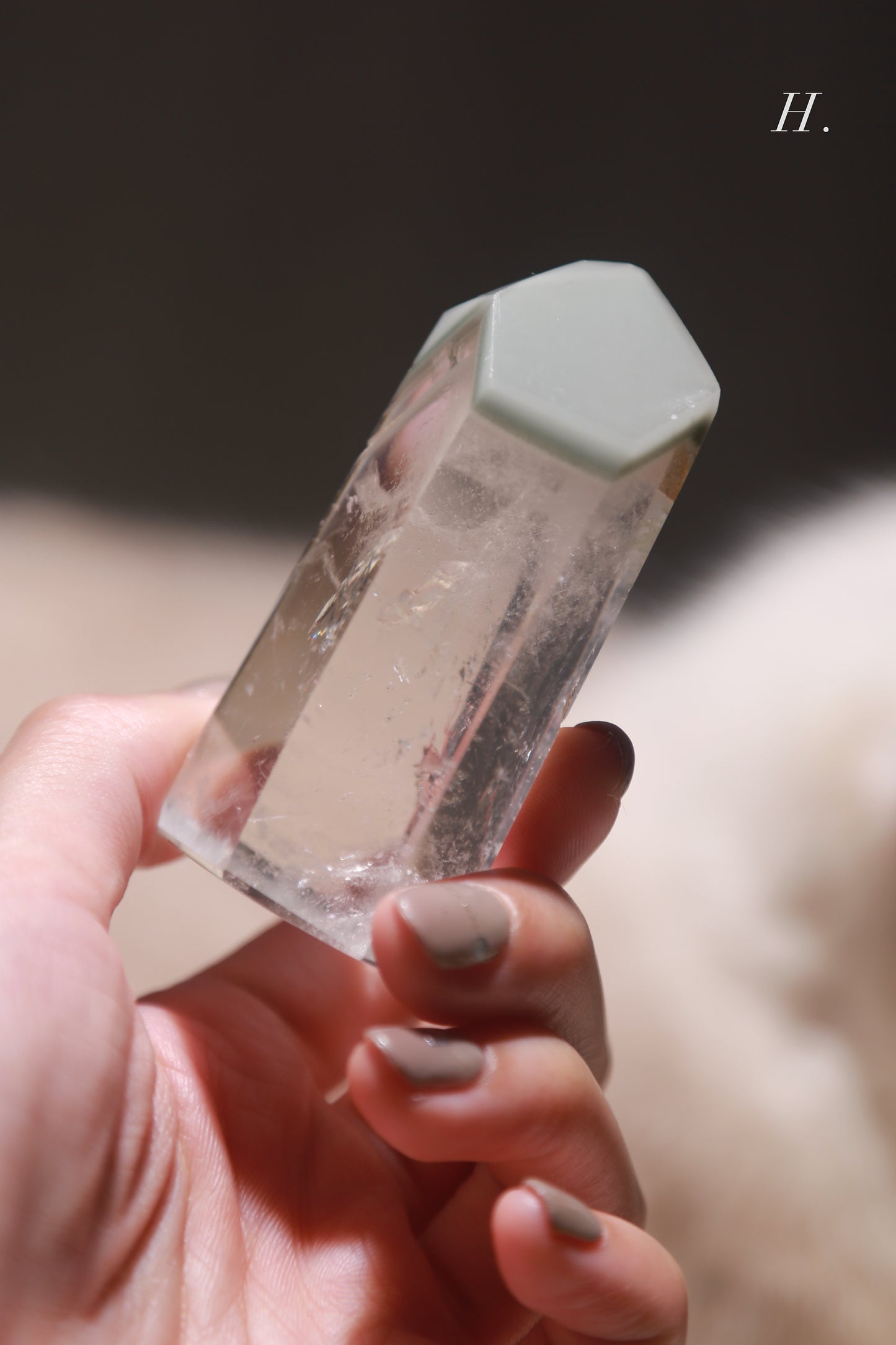 Green Lithium Quartz Tower