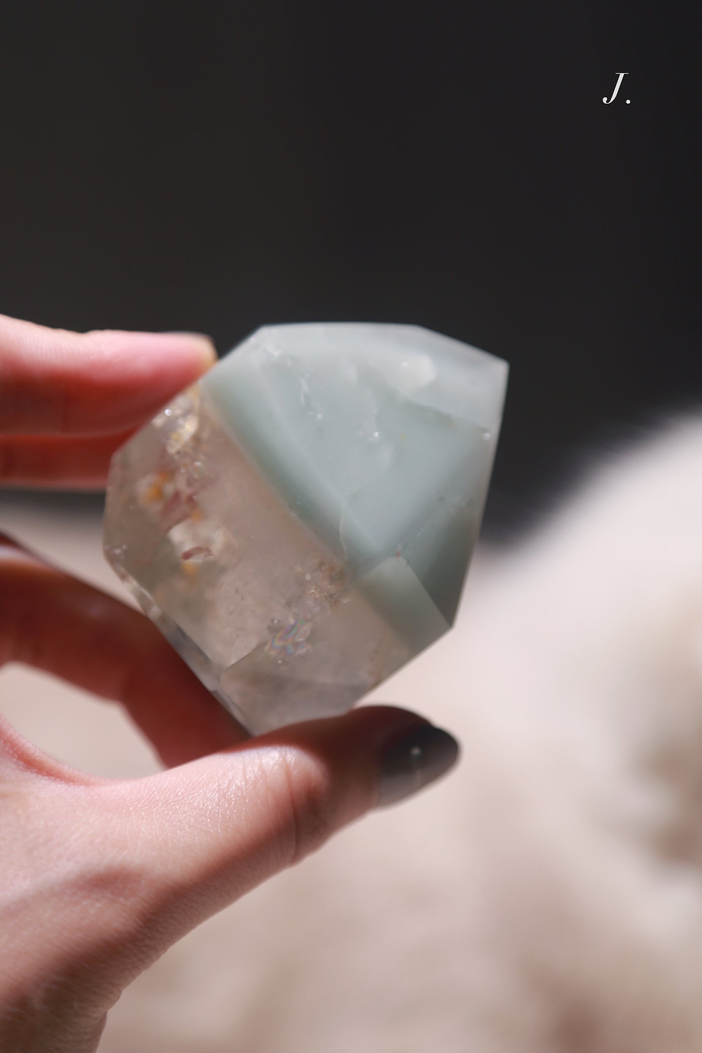 Green Lithium Quartz Tower