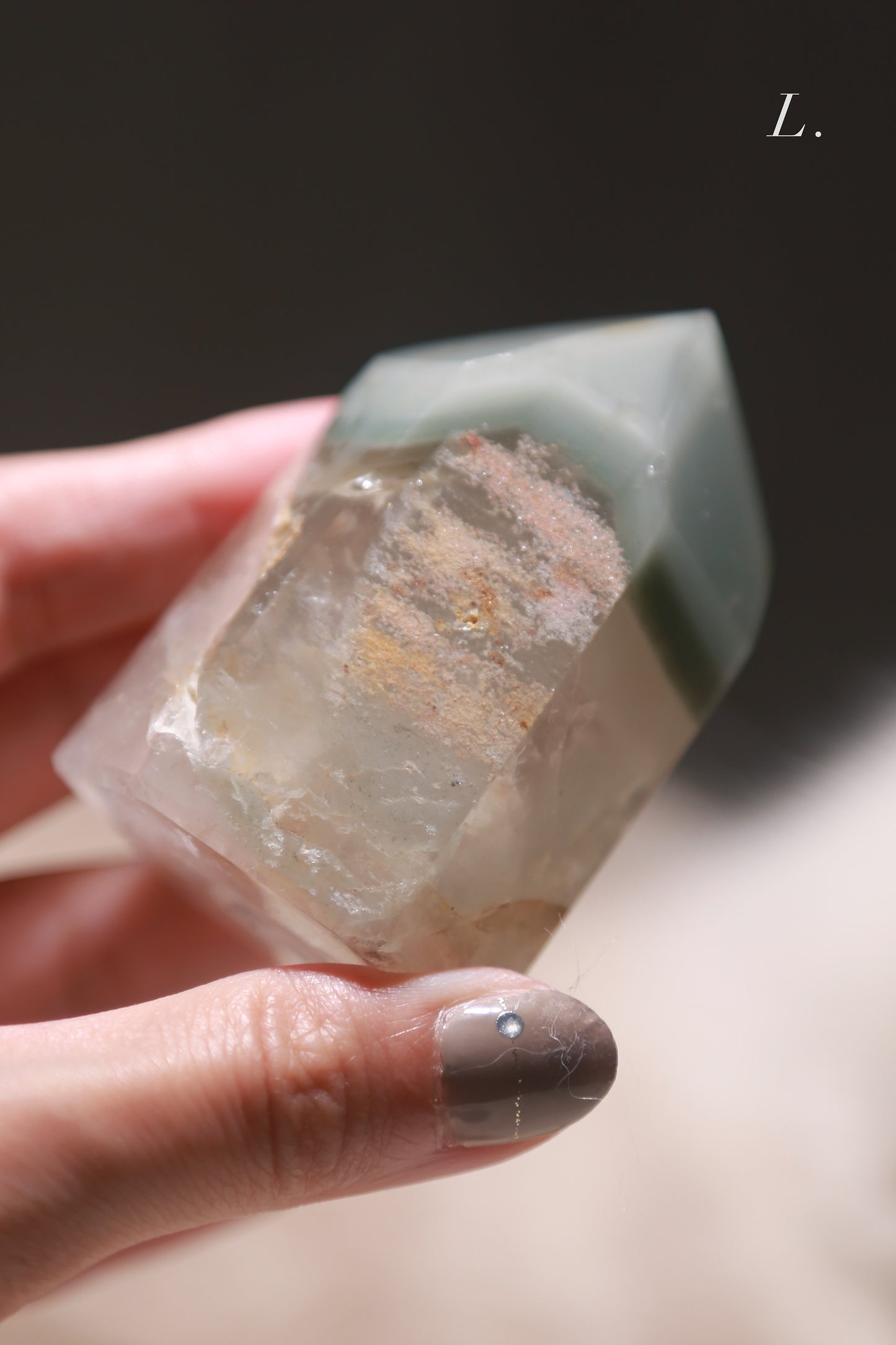 Green Lithium Quartz Tower