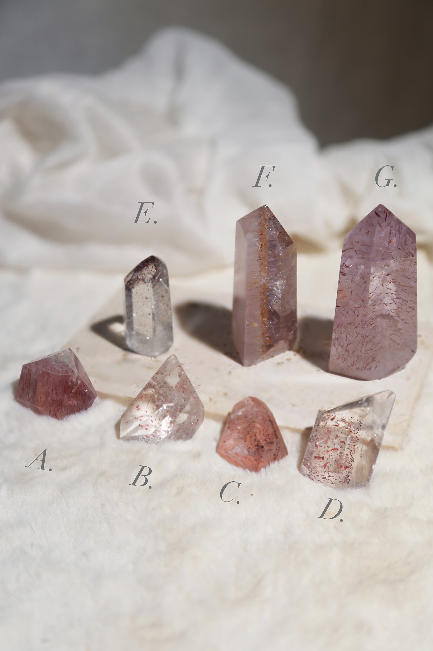 Lepidocrocite in Quartz / Amethsyt Freeform