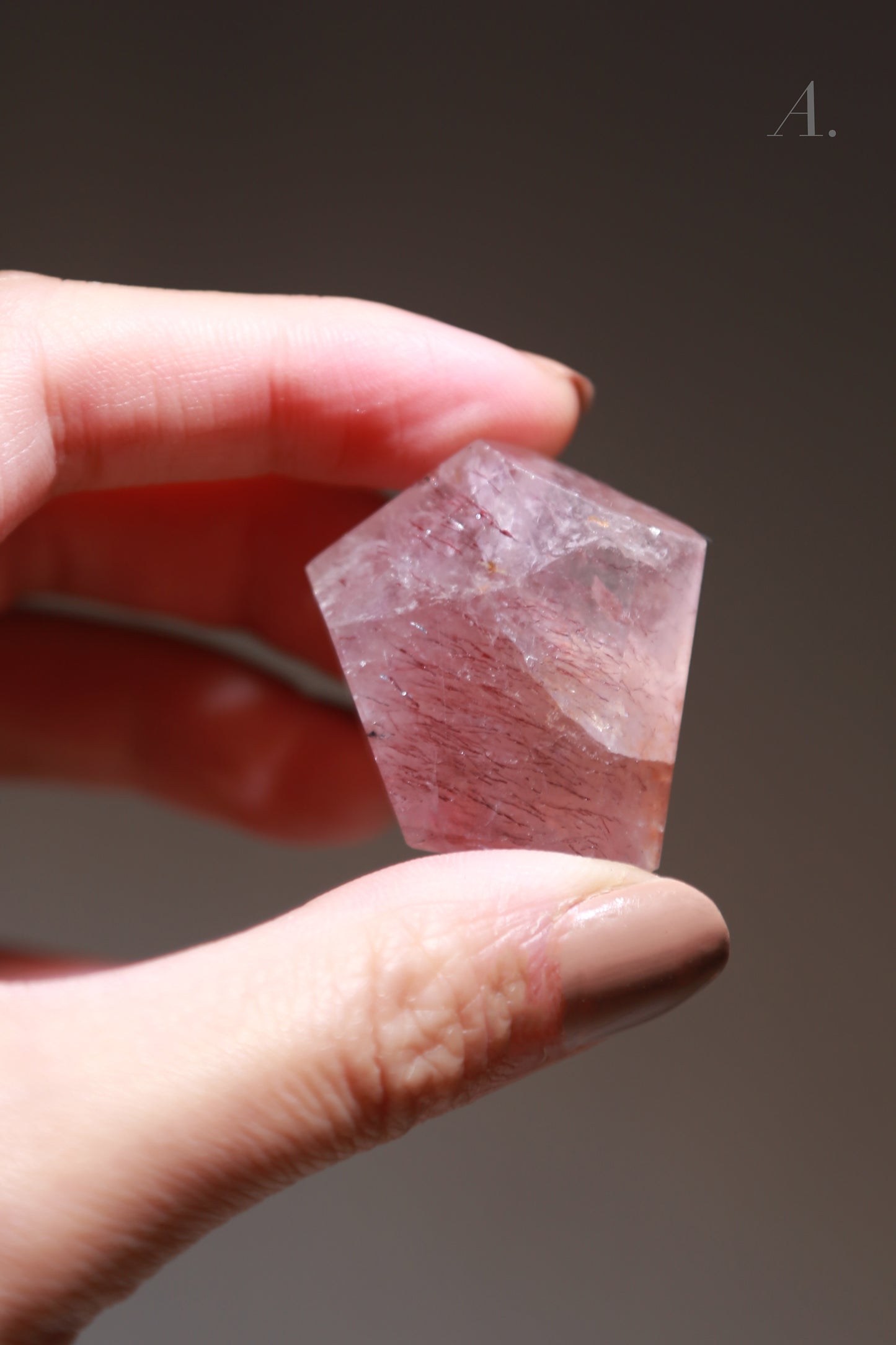 Lepidocrocite in Quartz / Amethsyt Freeform