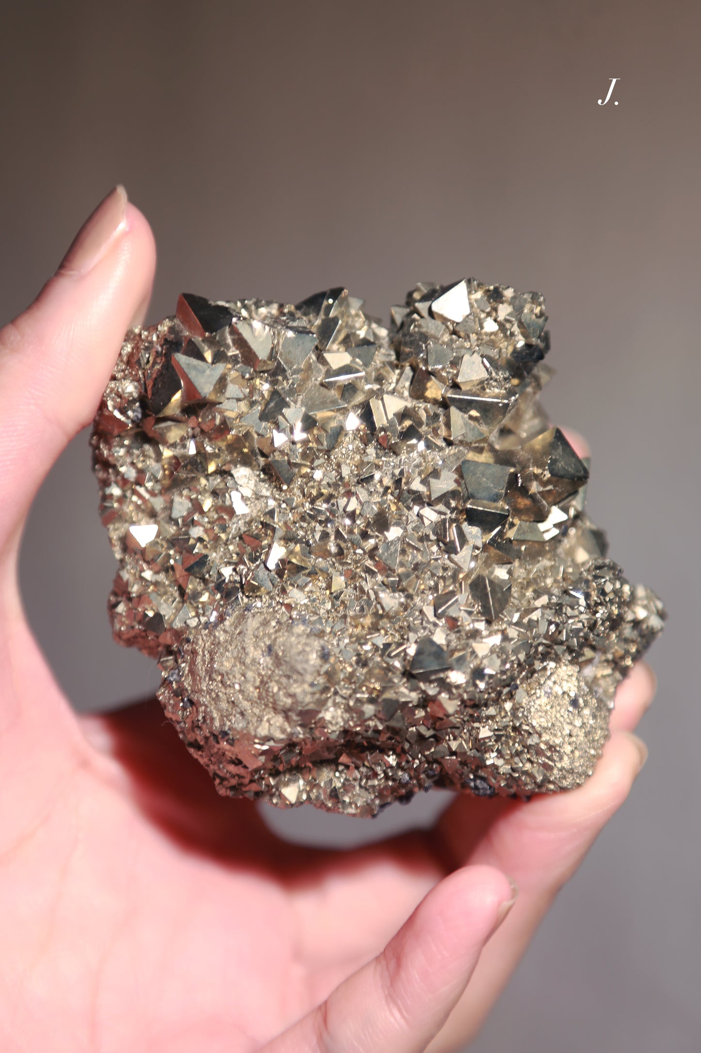 Peruvian Octahedral Pyrite Cluster