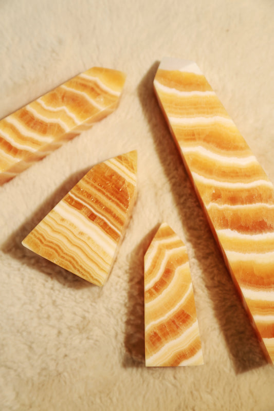 Orange Calcite Obelisk XL