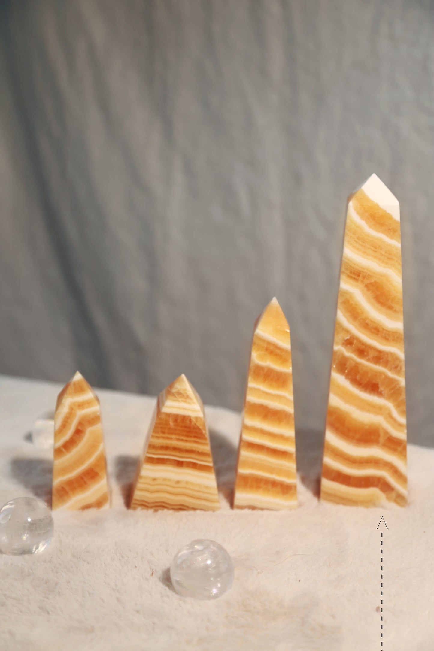 Orange Calcite Obelisk XL