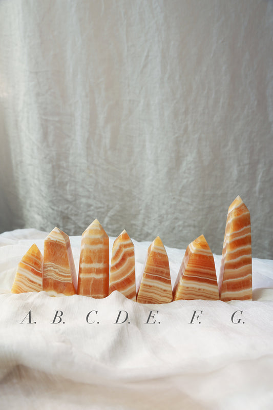 Orange Calcite Obelisk