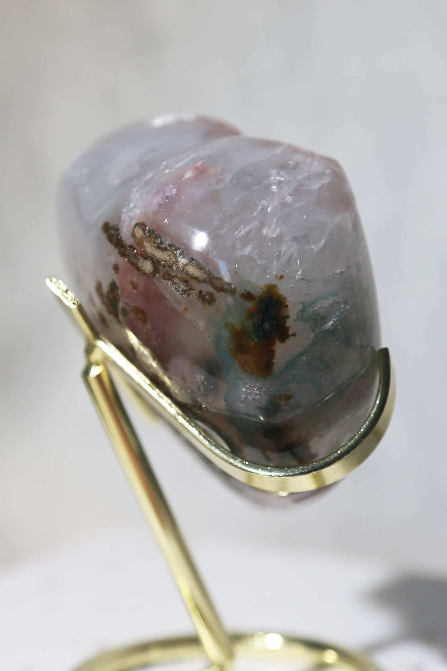 Rainbow Amethyst Green Quartz Purple Druzy Heart