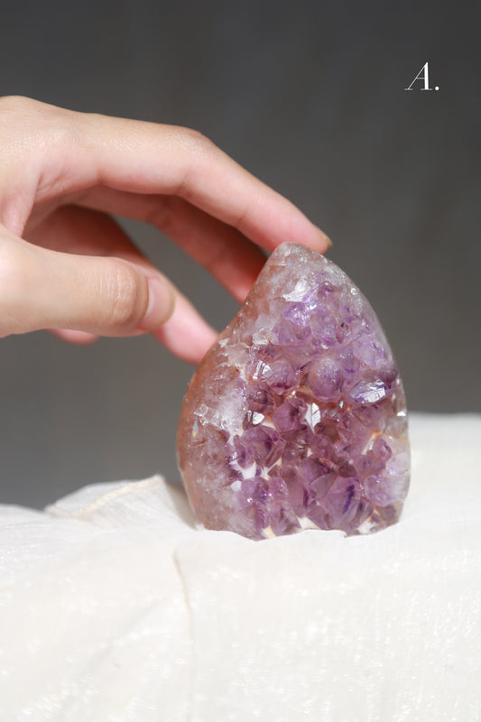 Druzy Rainbow Amethyst Peach / Flame Freeform