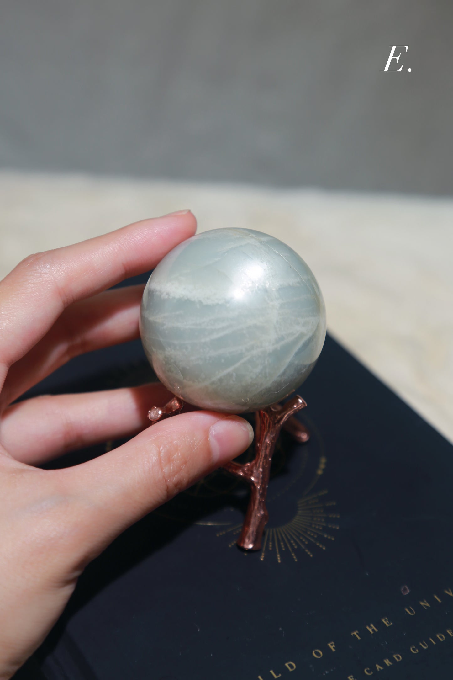 Sage Blue Green Moonstone Sunstone Sphere