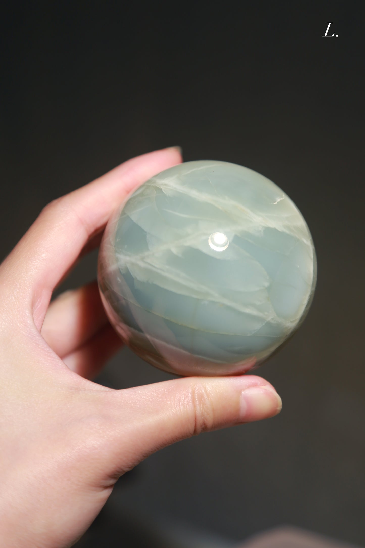 Sage Blue Green Moonstone Sunstone Sphere
