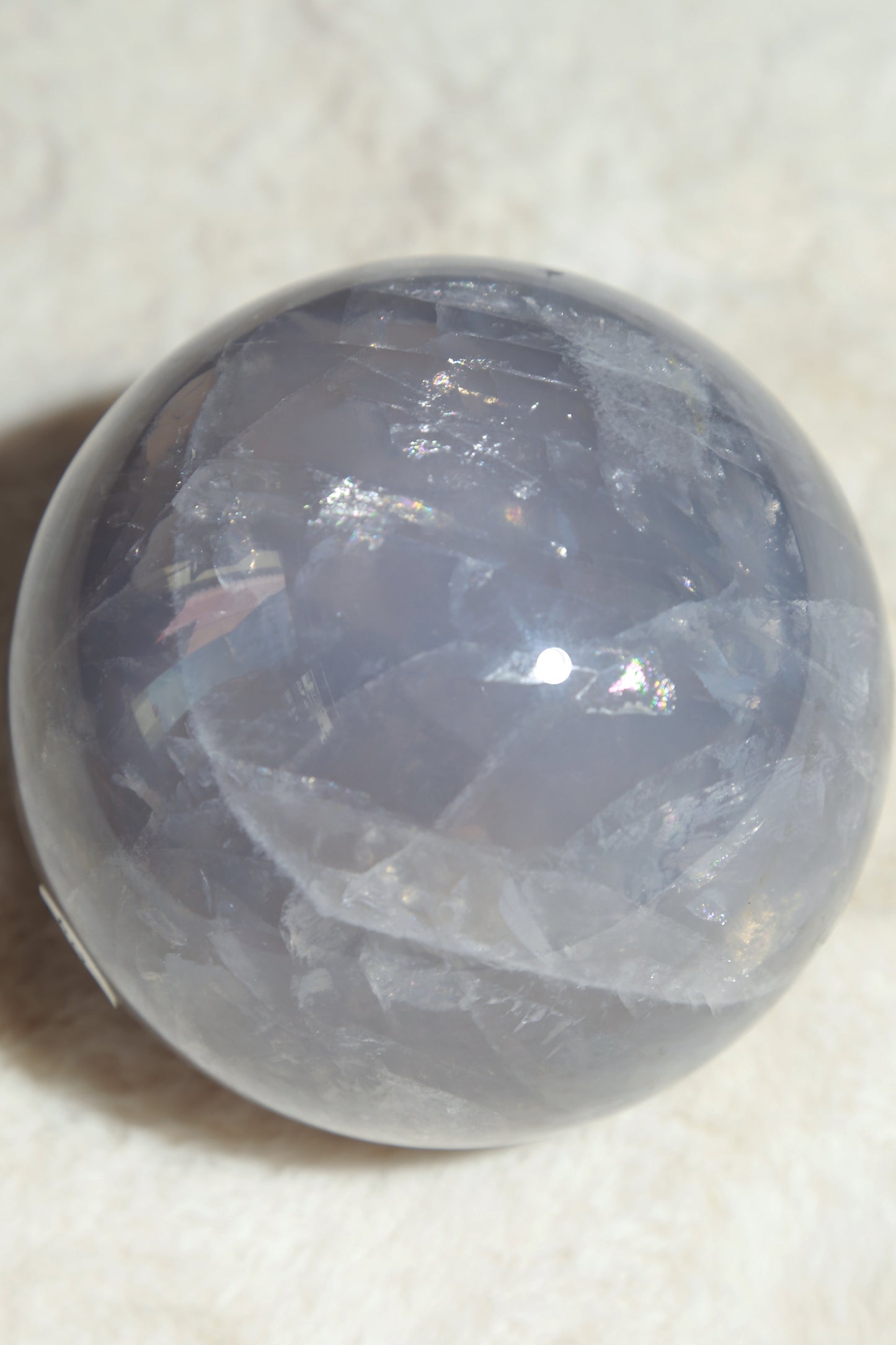 Starlight Blue Rose Quartz Sphere - High Quality