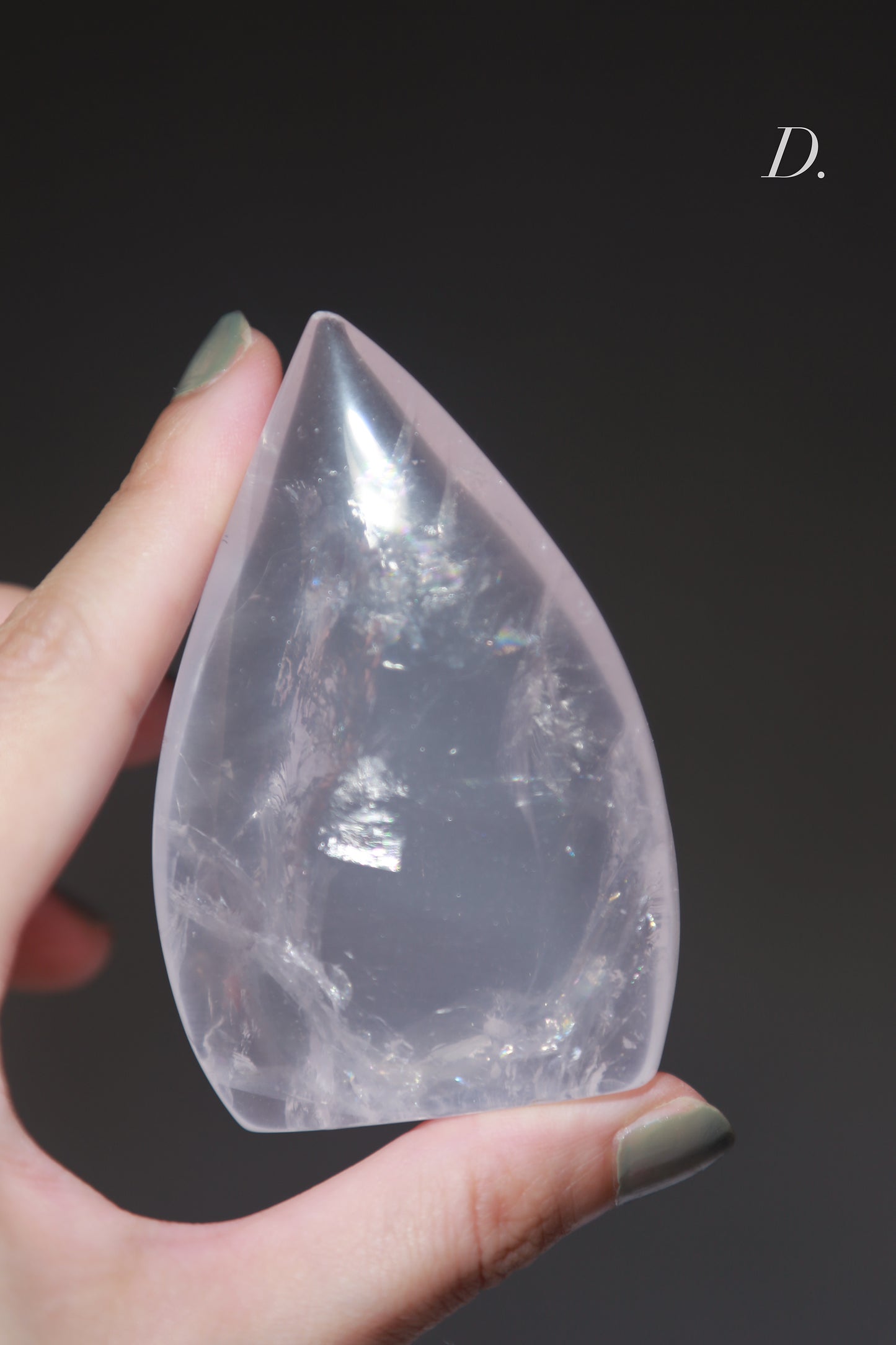 Starlight Glass Rose Quartz Flame