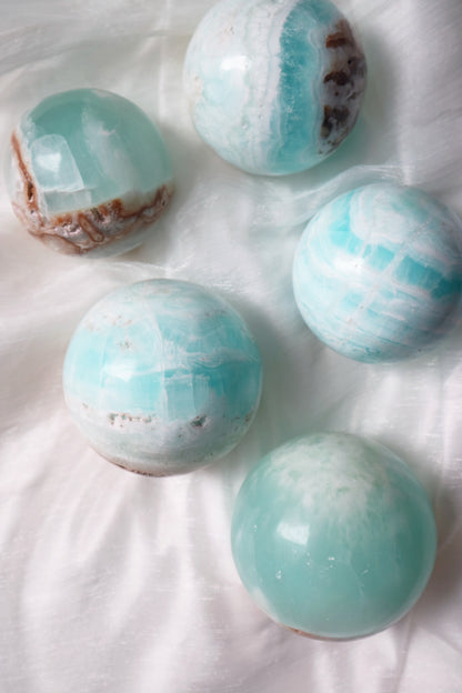 Caribbean Blue Calcite Sphere