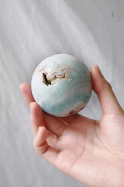 Caribbean Blue Calcite Sphere