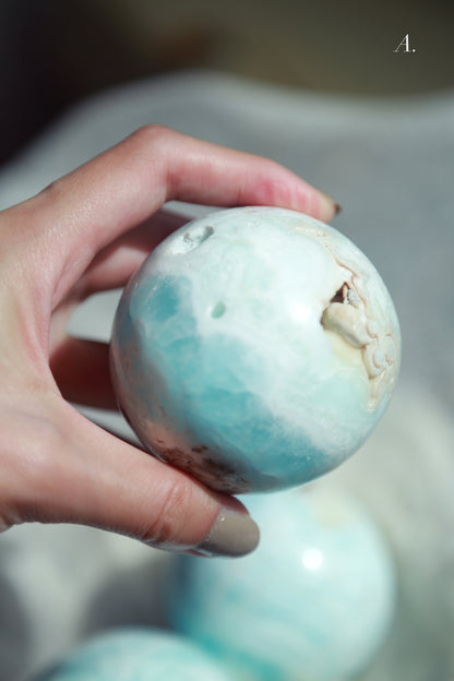 Caribbean Blue Calcite Sphere